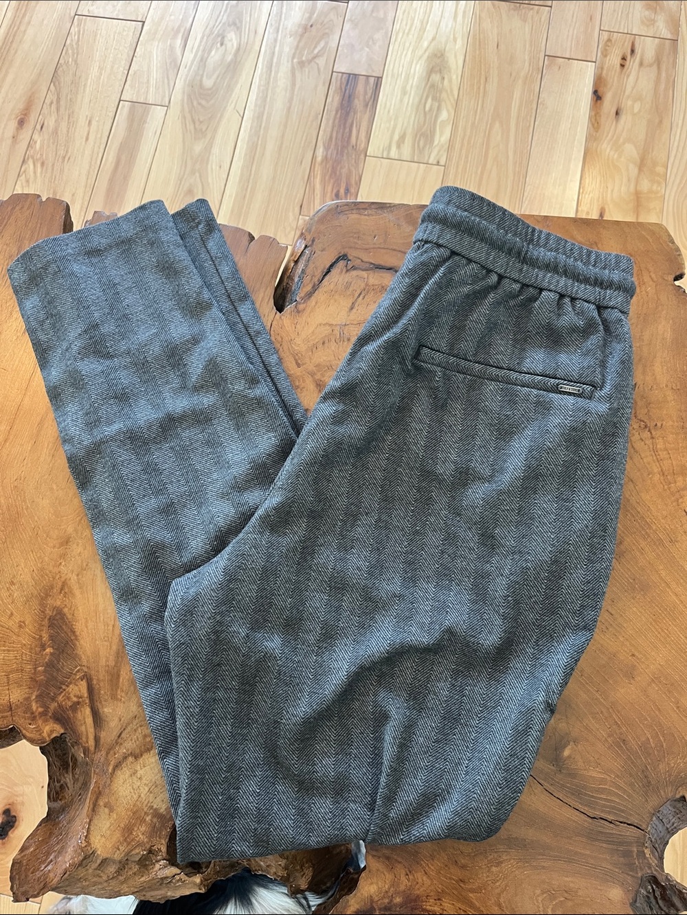 ONLY & SONS Gray Herringbone Sweatpants